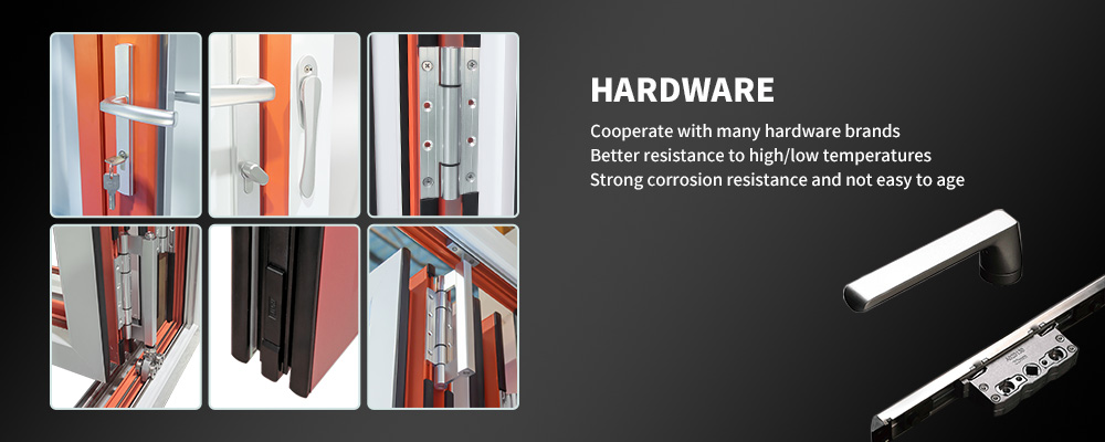 Folding window hardware