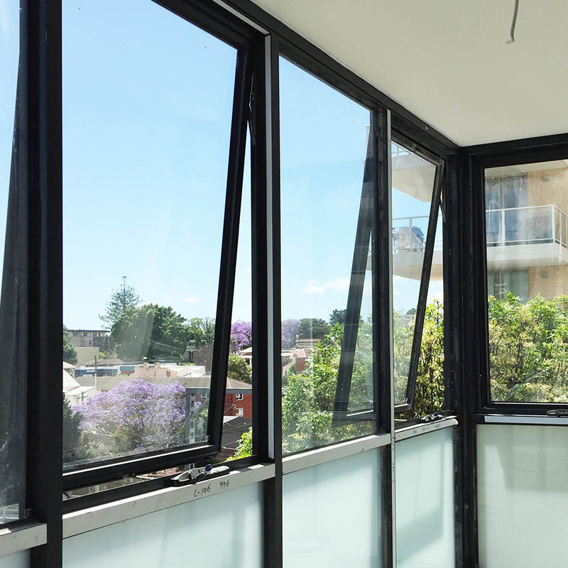 Australian Standard AS2047 Certified 80 Series Thermal Break Aluminum Hand Crank Window Double Glazed Awning Window for Residential Projects
